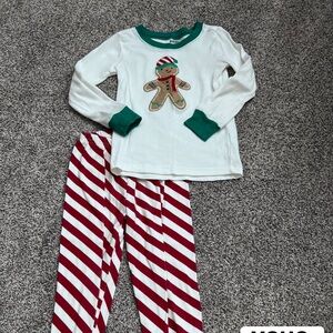 Gymboree Gingerbread Pajama Set - White and Green